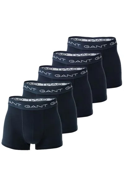 Боксеры с логотипом - 5 пар Gant, синий