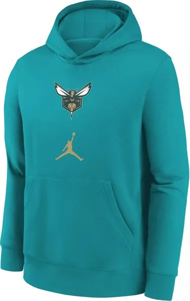 Пуловер с капюшоном Jordan Youth 2023-24 City Edition Charlotte Hornets Nike