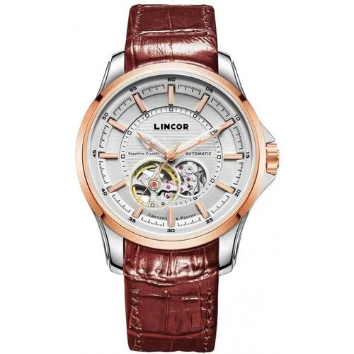 Наручные часы LINCOR мужские Lincor Часы 1187S5L5 механические, автоподзавод, скелетон