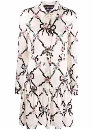 Boutique Moschino платье-рубашка с цветочным принтом