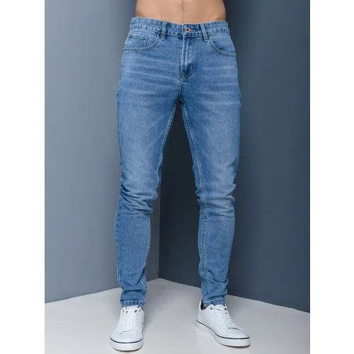 Джинсы зауженные MkJeans, размер 40, синий