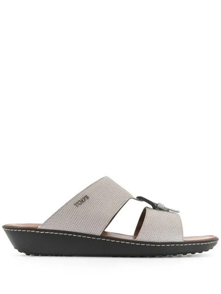 Tod's сандалии с пряжками, серый