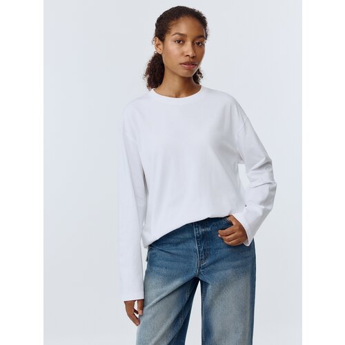 Лонгслив Sela Anna Oversize fit, размер L INT, белый
