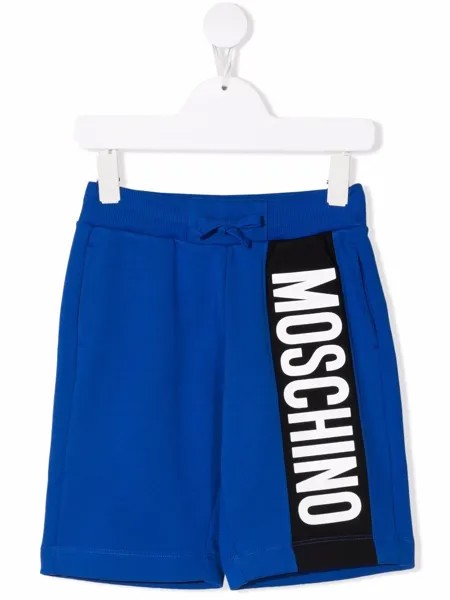 Moschino Kids спортивные шорты со вставками и логотипом