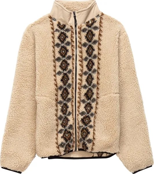 Куртка Stussy Lima Jacquard Sherpa Jacket 'Beige', загар