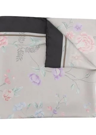 Shanghai Tang объемный шелковый платок с цветочным принтом