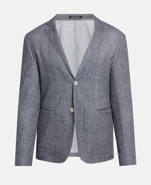 Шерстяной пиджак Armani Exchange, серый