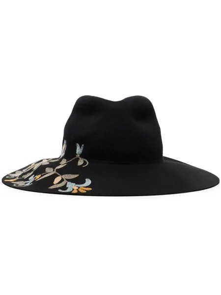 ETRO шляпа-федора с вышивкой