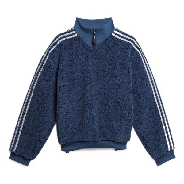 Толстовка Men's adidas originals x Blondey Crossover Casual Sports Stripe Stand Collar Pullover Long Sleeves Blue, мультиколор