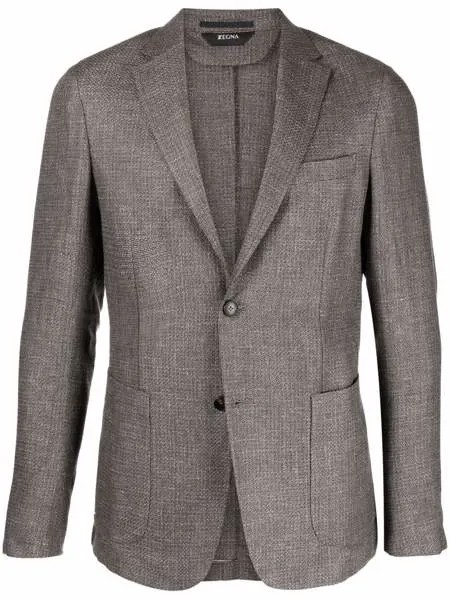 Z Zegna однобортный пиджак строгого кроя