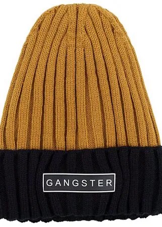 Шапка-резинка с отворотом зимняя Nikastyle 11з14921 (горчичный, размер 50-54)