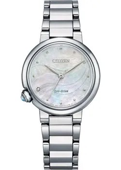 Японские наручные  женские часы Citizen EM0910-80D. Коллекция Eco-Drive