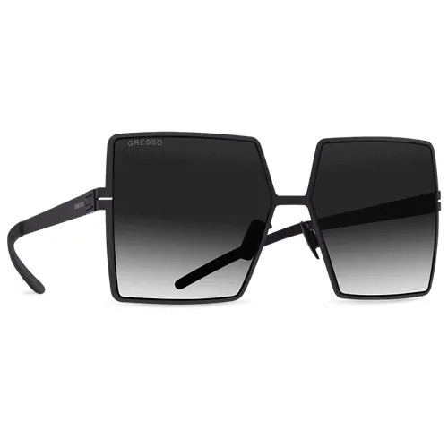 Солнцезащитные очки Gresso, квадратные, с защитой от УФ, градиентные, для женщин, черный