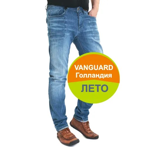 Джинсы зауженные VANGUARD Slim Fit Голландия, размер 32/34, голубой