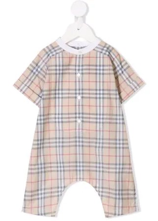 Burberry Kids комбинезон в винтажную клетку