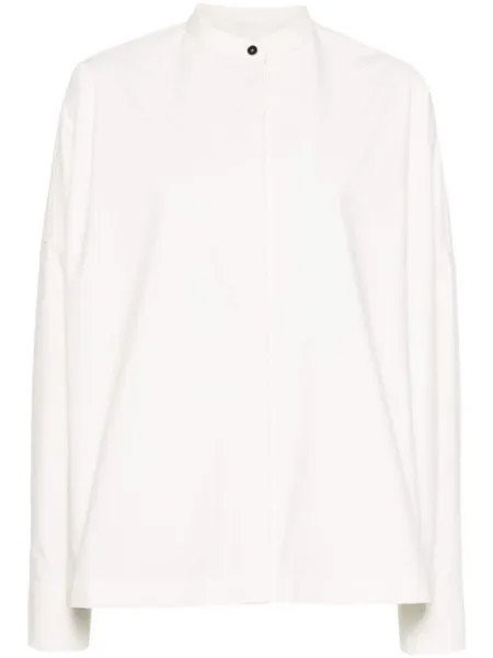 Jil Sander рубашка с воротником-стойкой, нейтральный цвет