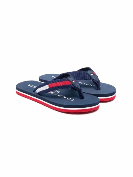 Tommy Hilfiger Junior шлепанцы с тисненым логотипом