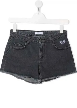 MSGM Kids джинсовые шорты с логотипом