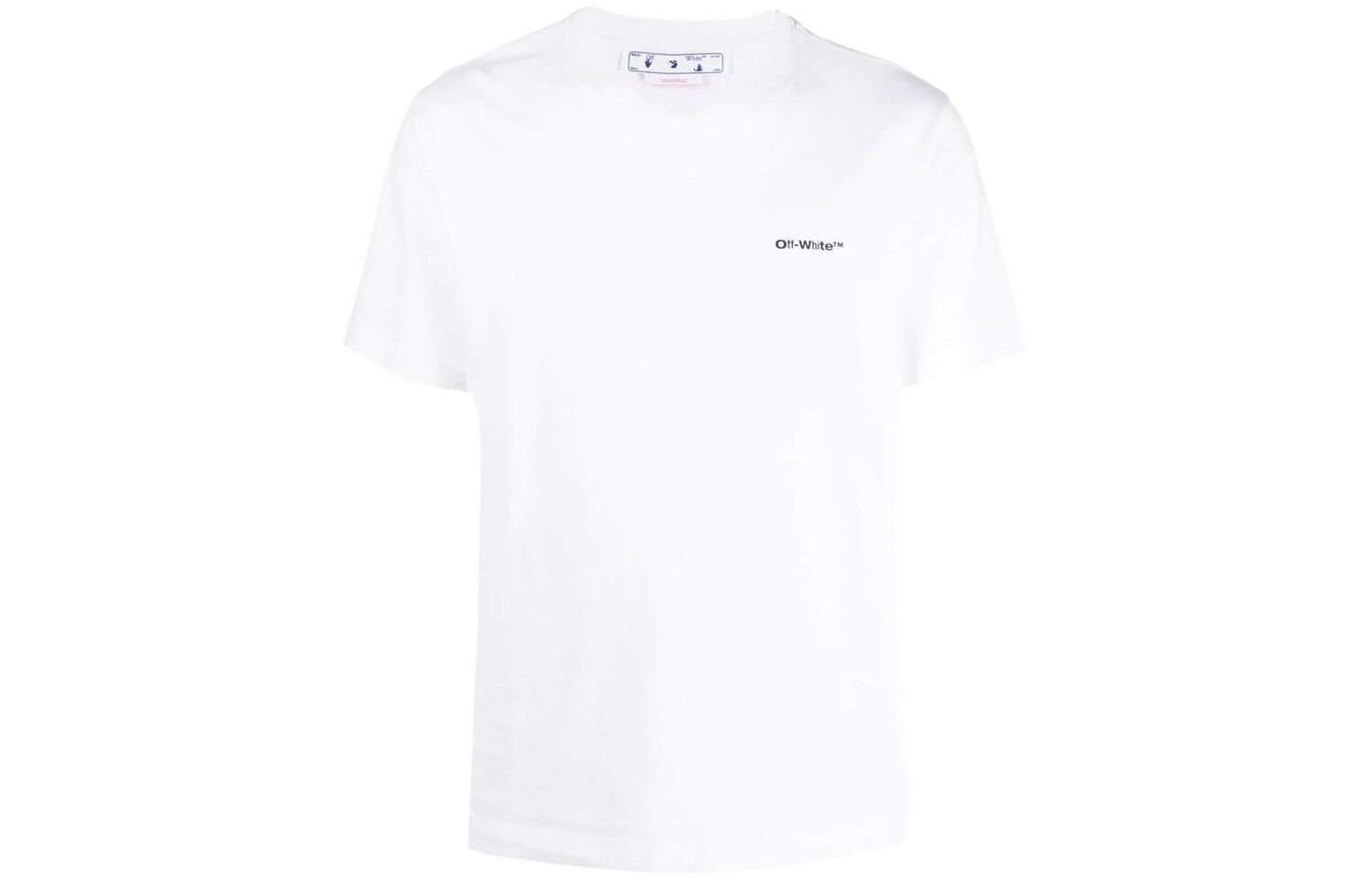 Футболка Wave Outline Diag Slim из нержавеющей стали Off-White, белый