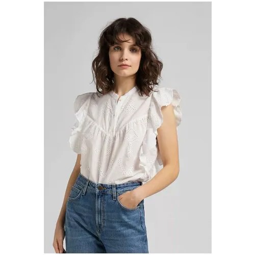 Рубашка Lee FEMININE WOVEN TOP ECRU Женщины L49YZKNQ S