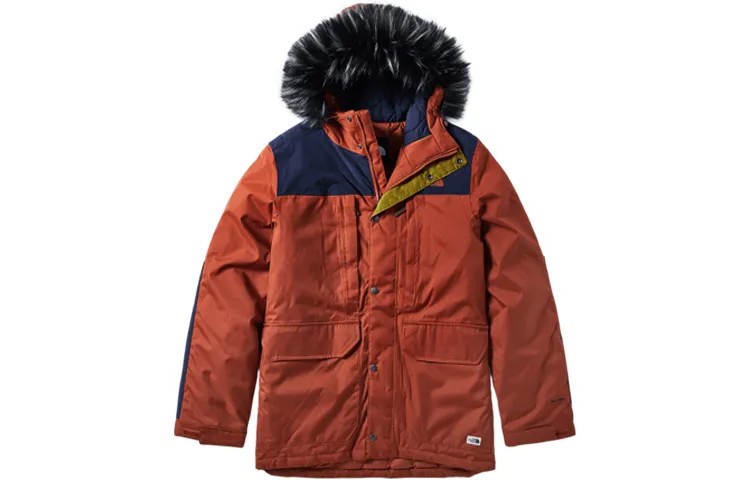 Пуховик мужской красный The North Face, красный
