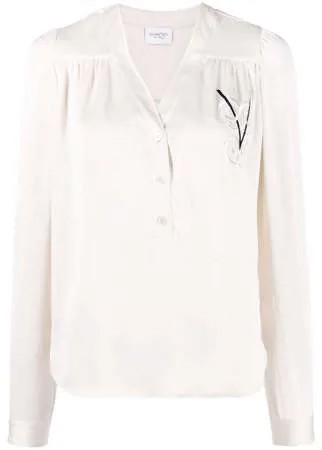 Giambattista Valli рубашка с вышитым логотипом