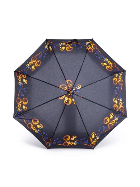 Зонт складной женский механический AIRTON 3535 черно-золотой