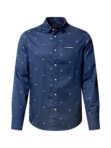 Рубашка на пуговицах стандартного кроя Scotch & Soda, темно-синий