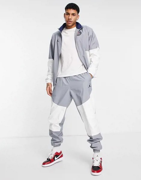 Серо-белые тканые джоггеры Nike Jordan Paris Saint-Germain-Серый