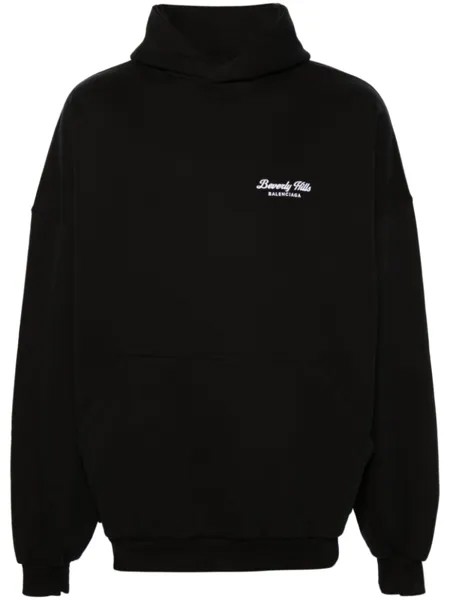 Balenciaga худи Beverly Hills с вышивкой, черный