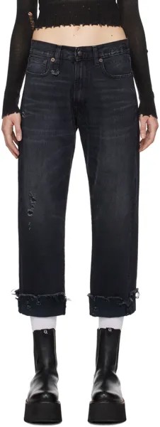 Черные джинсы-бойфренды R13, цвет Jake black