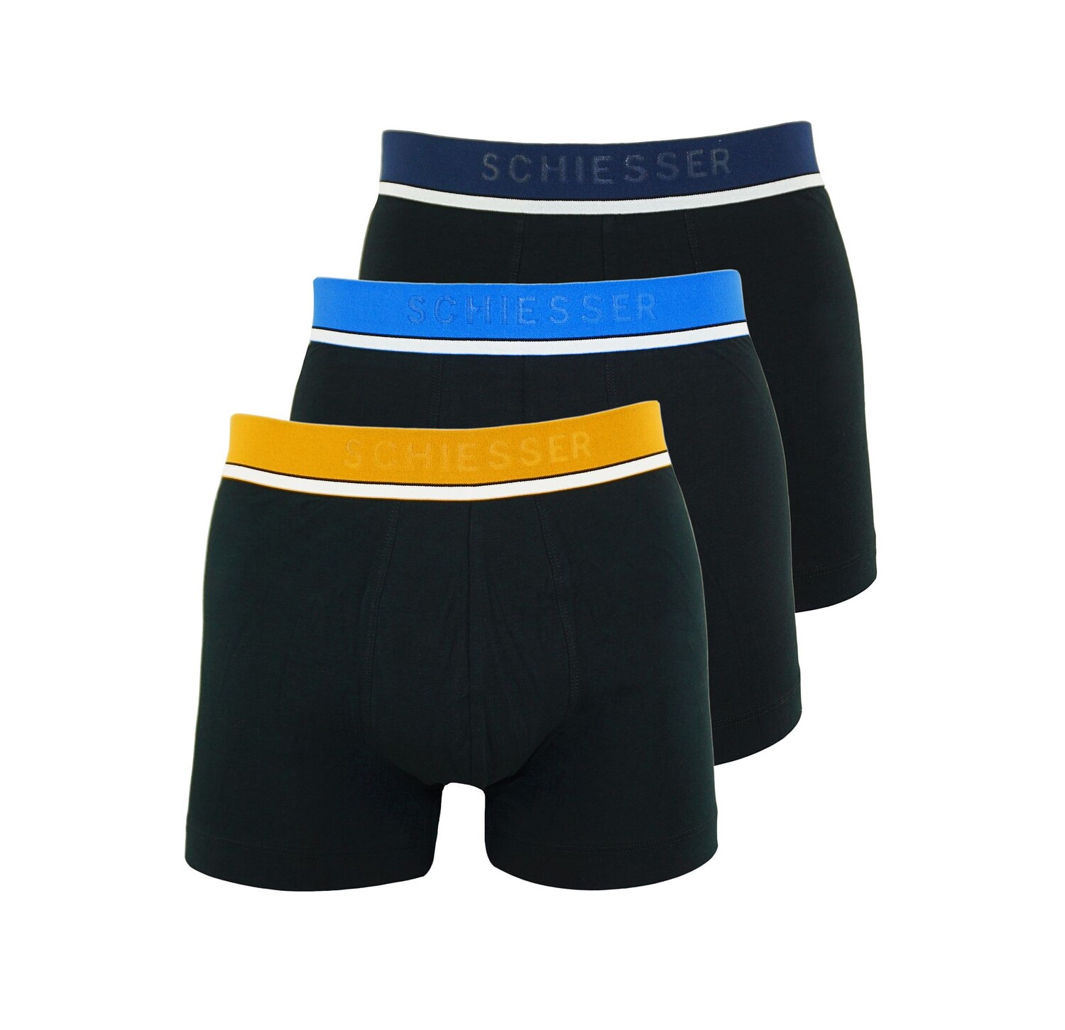 Боксеры Schiesser Schiesser Boxershorts 3 Pack Unterhosen Shorts, черный