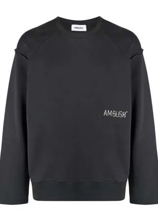 AMBUSH толстовка с приспущенными плечами и вышитым логотипом
