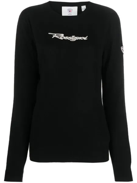 Rossignol джемпер с вышитым логотипом, черный