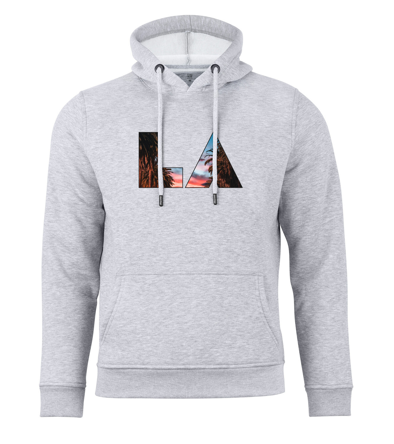 Толстовка Cotton Prime Skyline Hoodie Los Angeles Weltenbummler Kollektion, серый меланж