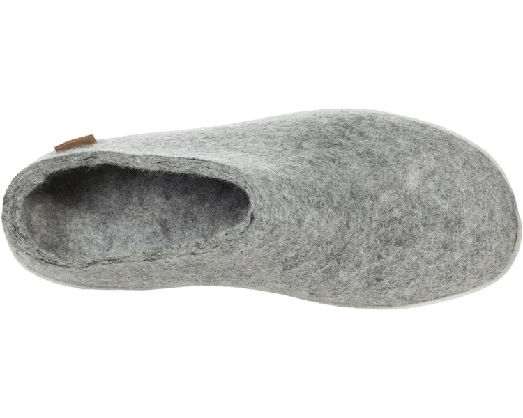 Слипперы Wool Slip-On Rubber Outsole Glerups, серый