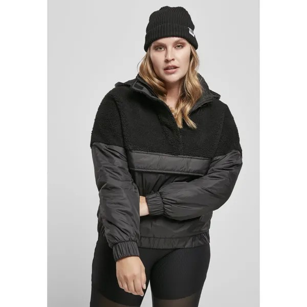 Куртка Urban Classics Sherpa Mix Pull Over-Big, черный