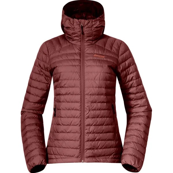 Женская легкая пуховая куртка с капюшоном Lava Bergans, красный