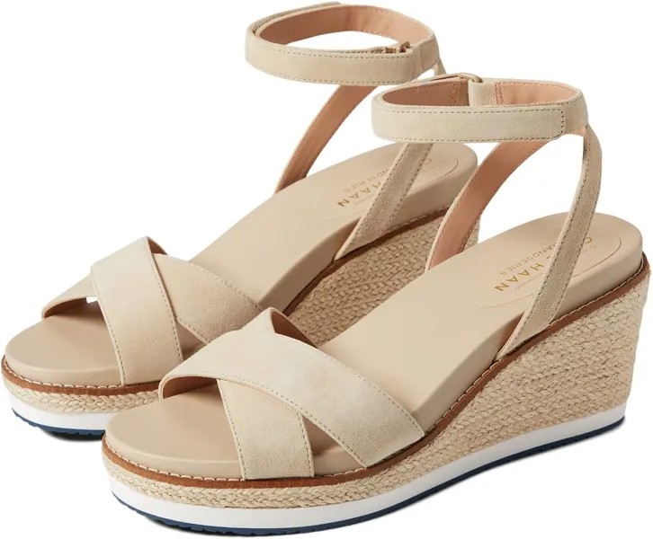 Босоножки Cloudfeel Espadrille Wedge Sandal 75 mm Cole Haan, цвет Sesame