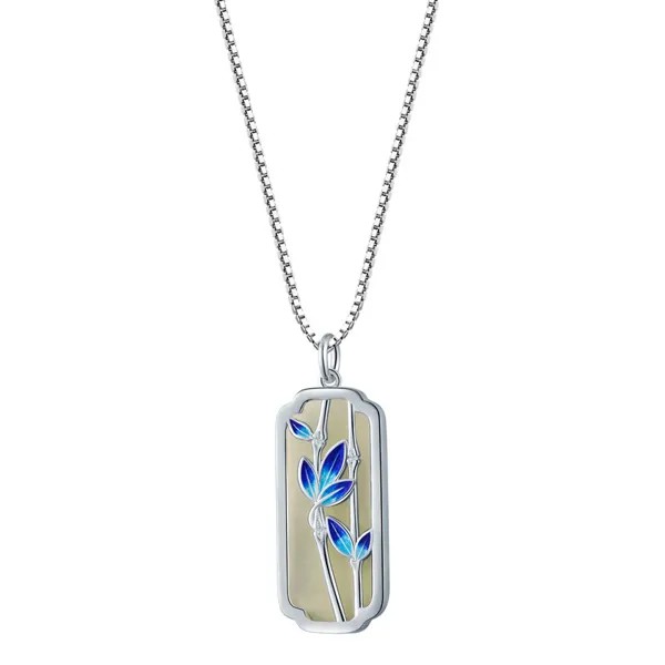 Серебряное ожерелье TAIKETAI S925, Женская цепочка для ключицы из нефрита, украшение синего цвета