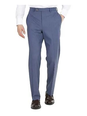 Мужские брюки-чиносы RALPH LAUREN, синие, эластичные, в клетку, классического кроя, 34X34, с плоской передней частью