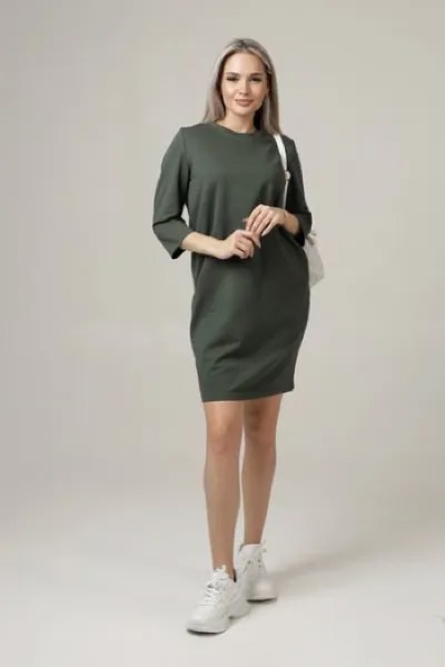 Платье женское Elenatex П-145 хаки 58 RU