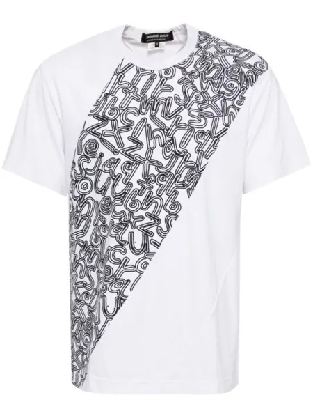 Comme des Garçons Homme Deux футболка из хлопка с графическим принтом, белый