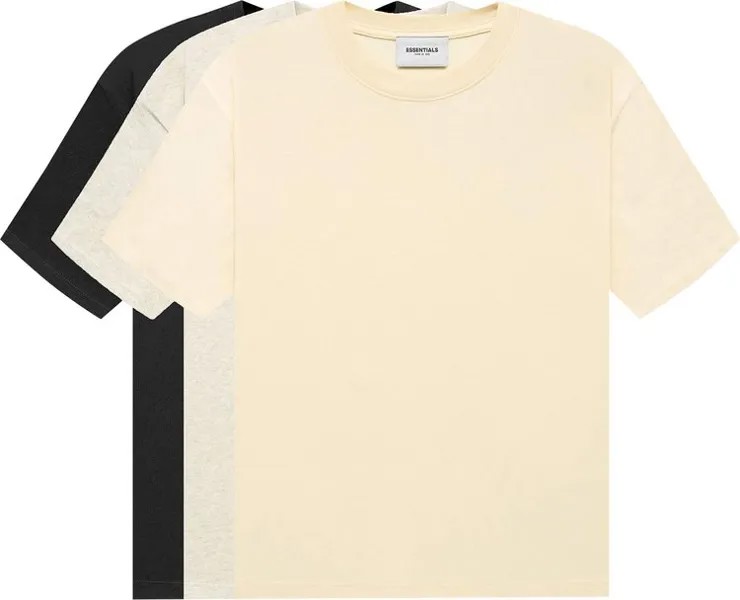 Футболка Fear of God Essentials 3 Pack Short-Sleeve Tee 'Multicolor', разноцветный