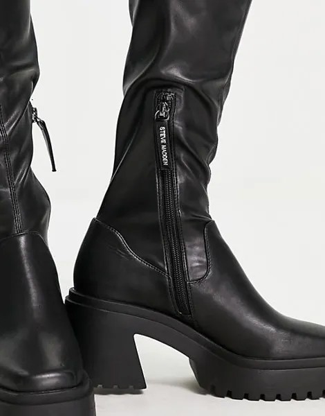 Черные ботинки на каблуке Steve Madden Jetstream