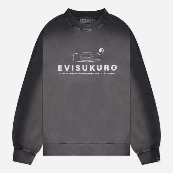 Мужская толстовка Evisu Evisukuro Garment Dyed чёрный, Размер XXL