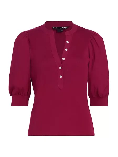 Топ Coralee Henley Veronica Beard, цвет raspberry