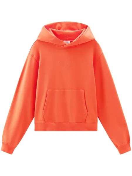 Woolrich худи с вышитым логотипом, оранжевый