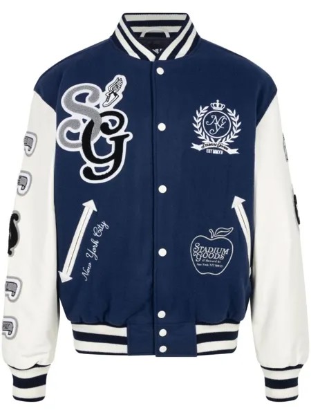 Stadium Goods шерстяной бомбер NYC, синий