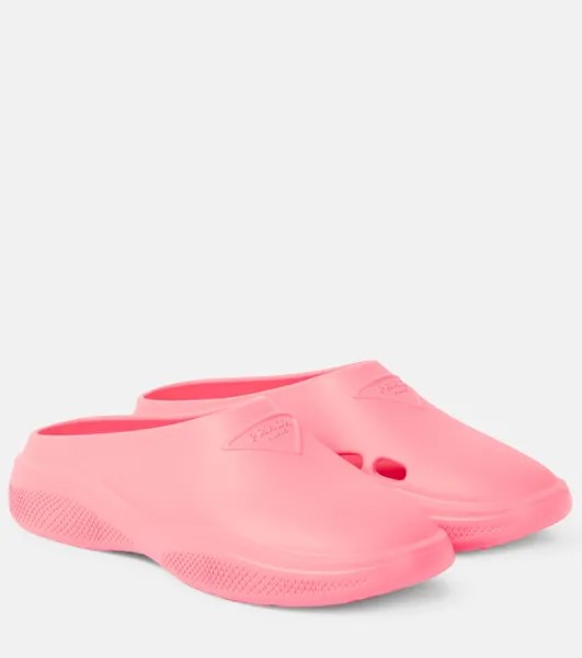 Мягкие резиновые тапочки Prada, розовый